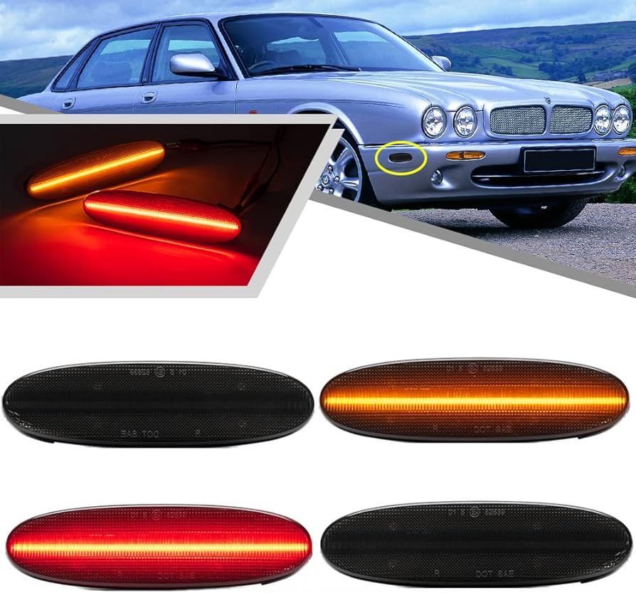 Amazon.com: 4Pcs Full LED Amber/Red Front/Rear Side Marker Lights